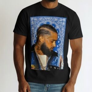 Shaka Black Nipsey Hussle Graphic Heavyweight T-Shirt Size Large